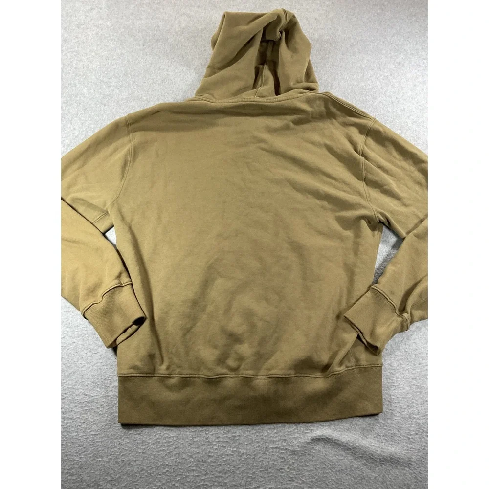 J. Crew Mens Full Zip Hoodie Sweatshirt Medium Brown Olive Cotton Knit 1262